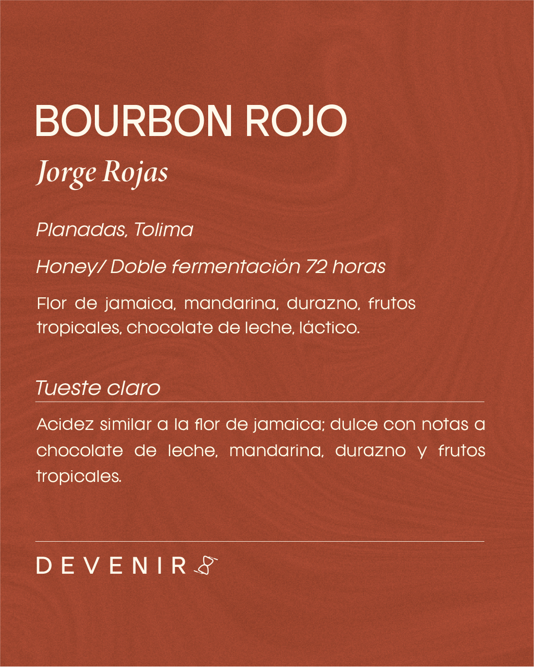 Bourbon Rojo Honey
